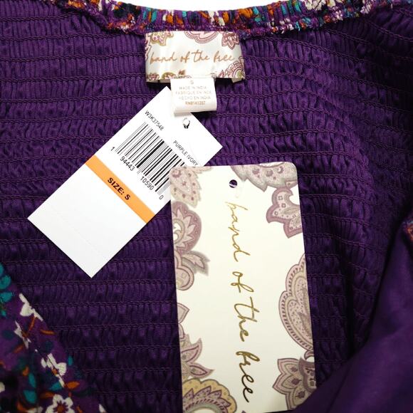 NWT B.O.G. Band of the Free Coraline Floral Crossover Mini Dress Sz. S Purple - Picture 8 of 11